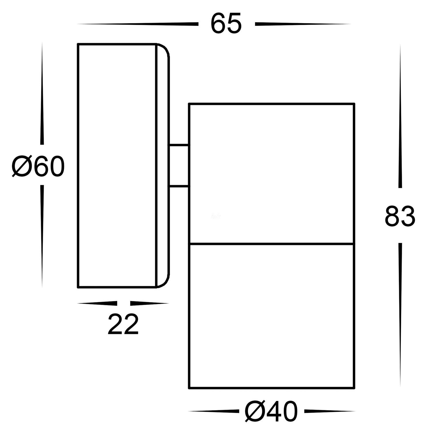 Tivah Mini Fixed Down LED Wall Light in 316 Stainless Steel Havit Lighting - HV1107MR11NW
