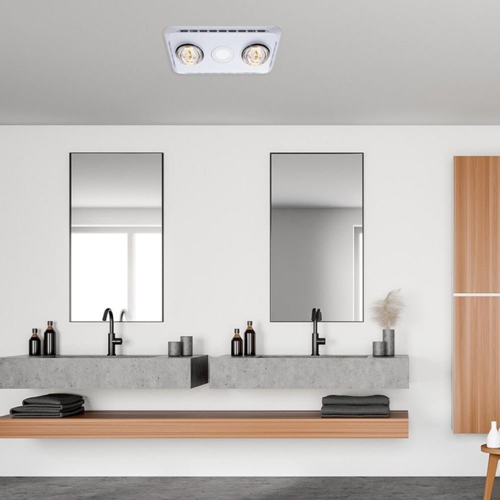 Ventair BROOK-2 - 3-In-1 Bathroom Unit Heat Light & Exhaust - Mases LightingVentair