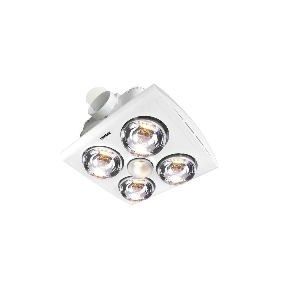 Ventair KLEIN-4 - 3-in-1 Bathroom Unit Heat Light & Exhaust - Mases LightingVentair