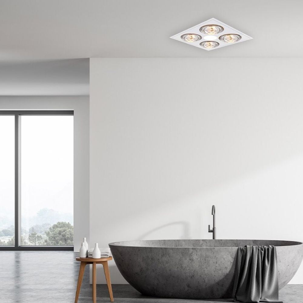 Ventair MYKA-4 - 3-in-1 Slimline Bathroom Heater Light & Exhaust Unit - Mases LightingVentair