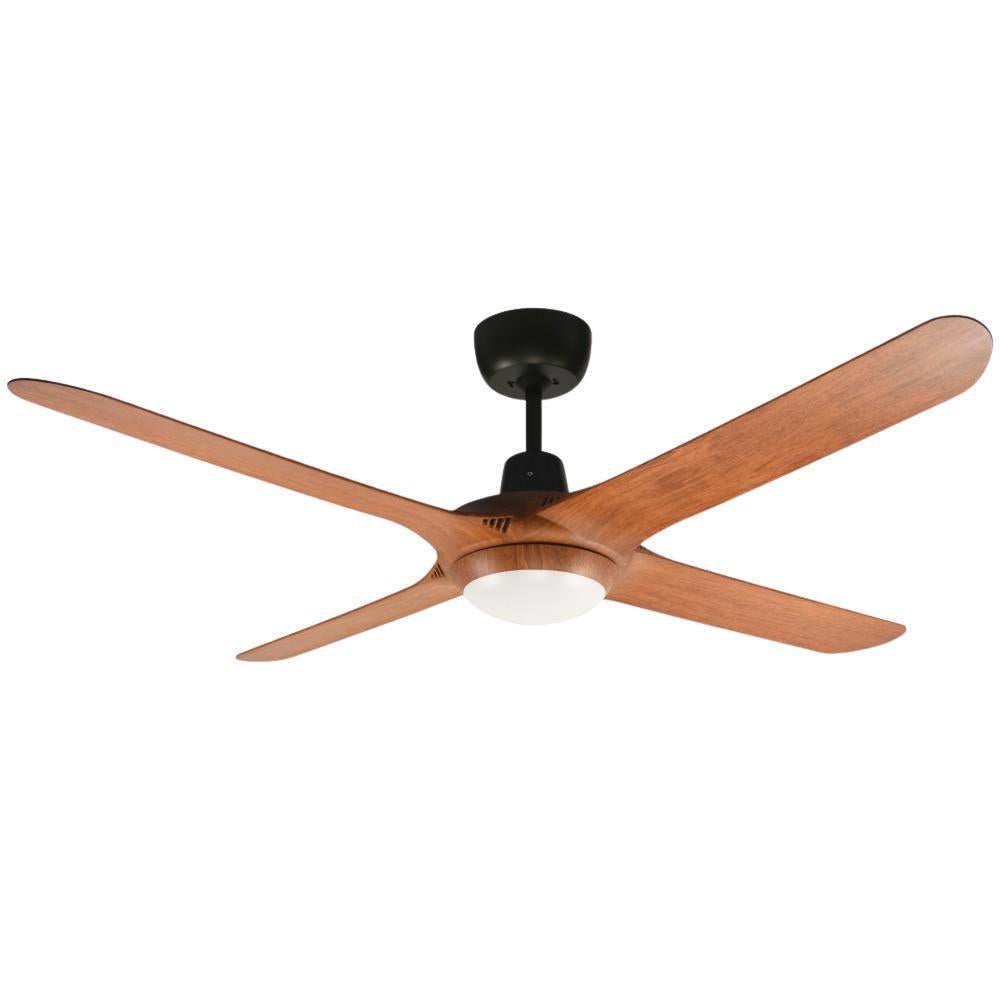 Ventair SPYDA-56-LIGHT - 4 Blade 1400mm 56" Fully Moulded PC AC Ceiling Fan With 20W LED Light - Mases LightingVentair