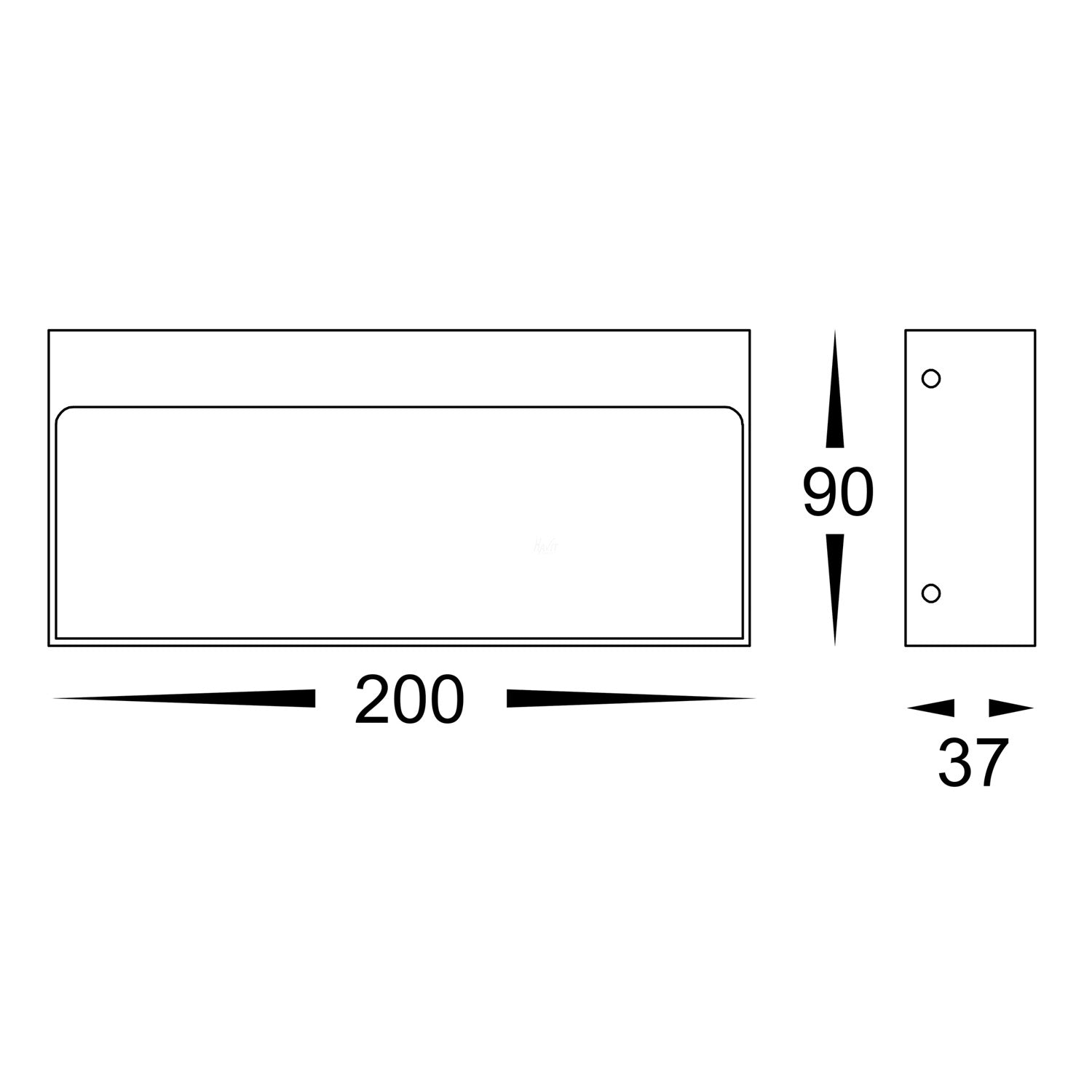 Virsma LED Step Light Surface Mounted in Black/White Havit Lighting - HV3275T - Mases LightingHavit Lighting