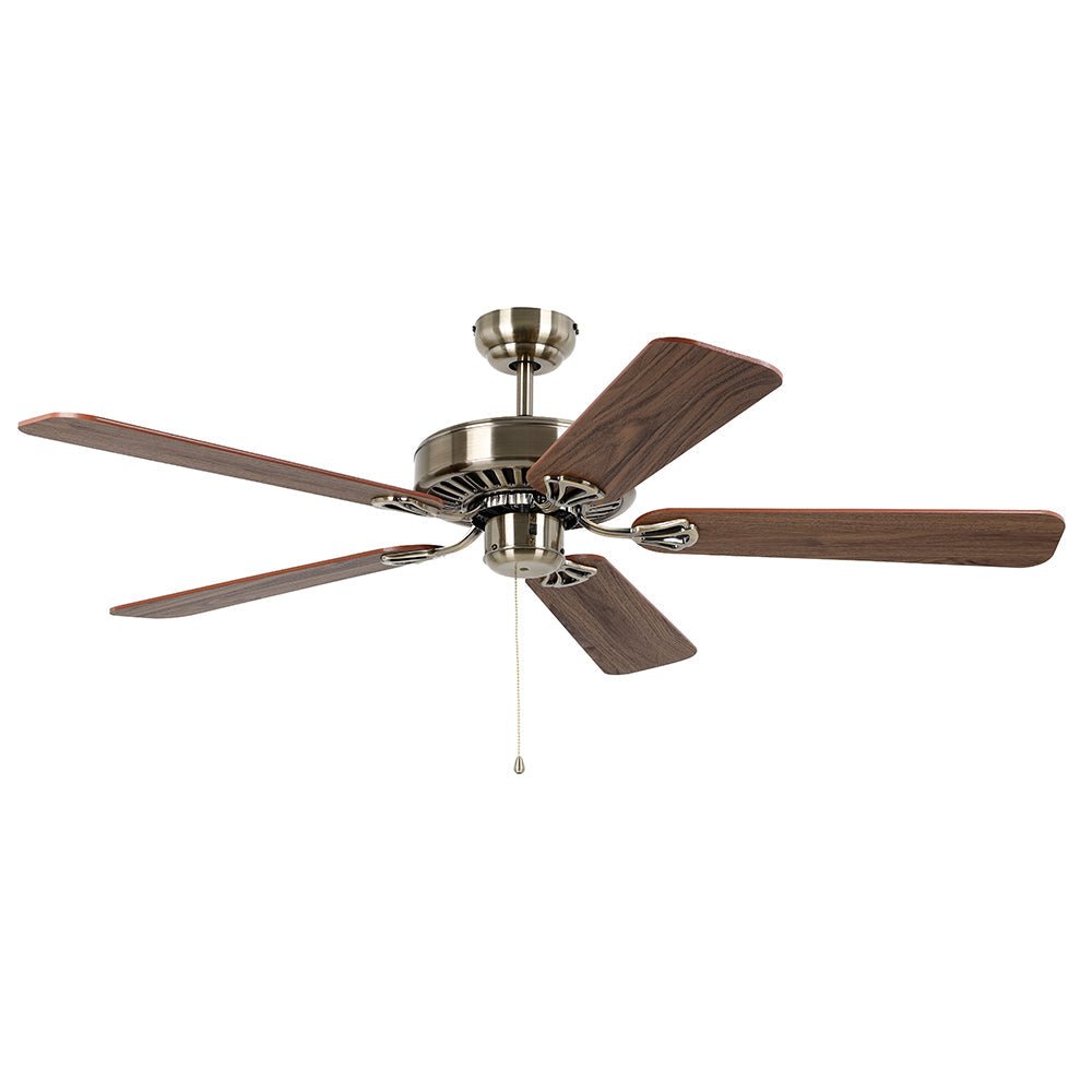 Waikiki 52" AC Fan Antique Bronze / Walnut Blades - 20518109 - Mases LightingEglo