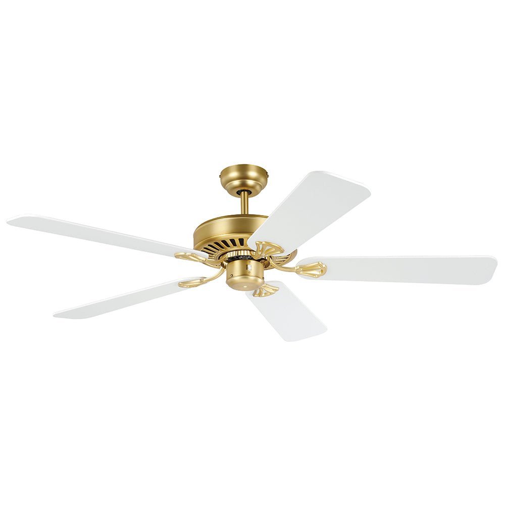 Waikiki 52" AC Fan Brushed Brass / White Blades - 20518111 - Mases LightingEglo