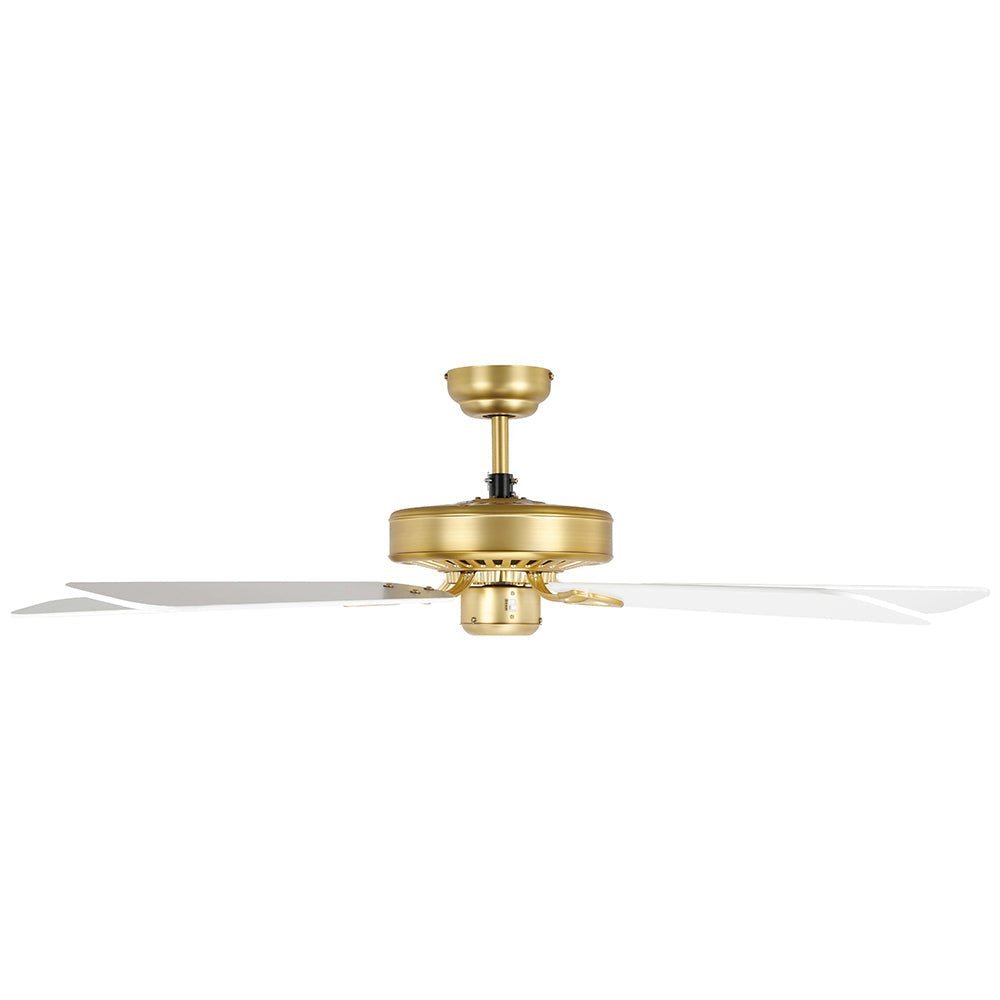 Waikiki 52" AC Fan Brushed Brass / White Blades - 20518111 - Mases LightingEglo