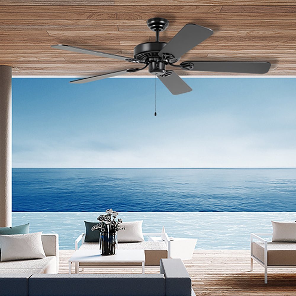 Waikiki 52" AC Fan Matt Black - 20518102 - Mases LightingEglo