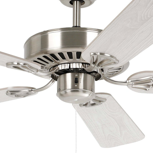 Waikiki 52" AC Fan Satin Nickel / Oak Blades - 20518108 - Mases LightingEglo