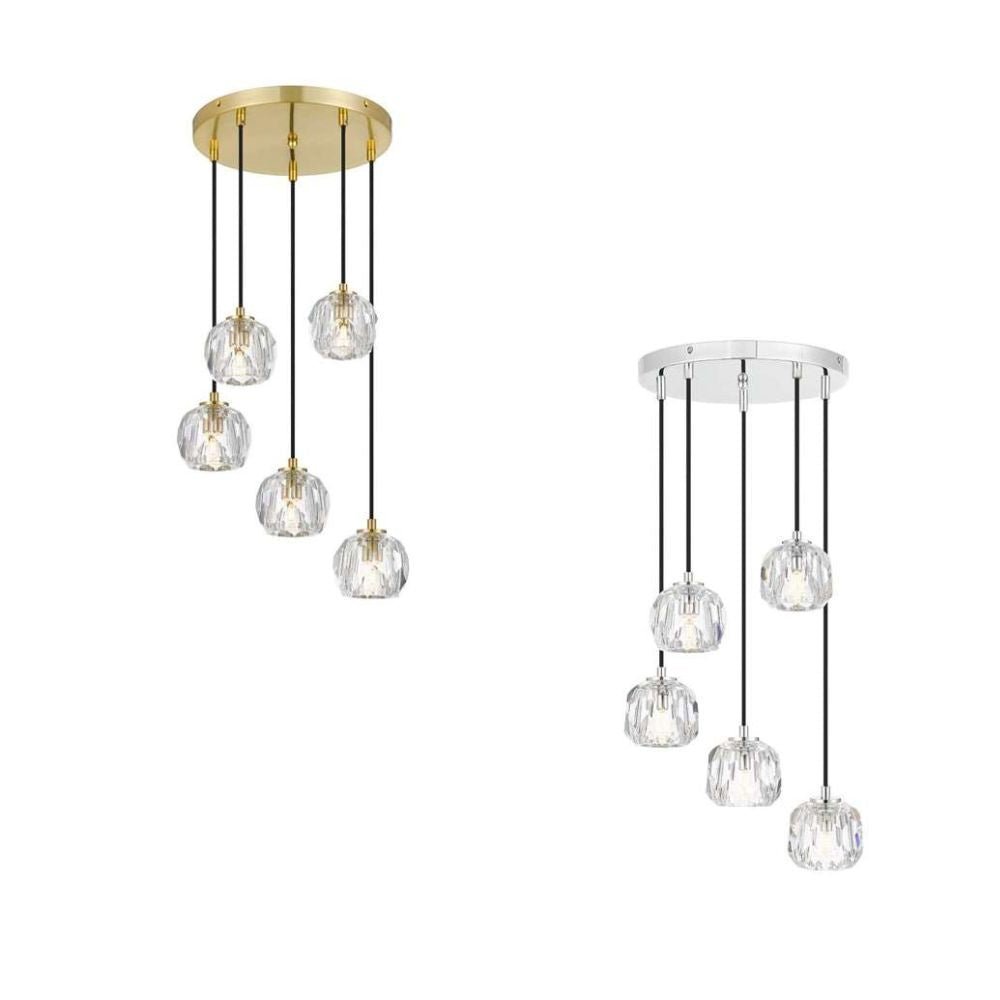 ZAHA - 15W Replaceable G9 LED 5 Light Cluster Pendant - 3000K - Mases LightingTelbix