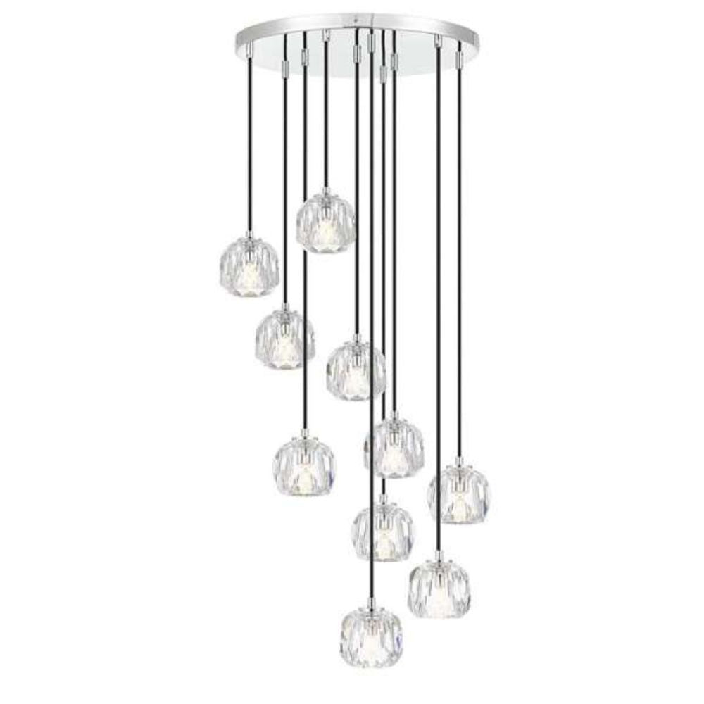 ZAHA - 30W Replaceable G9 LED 10 Light Pendant - 3000K - Mases LightingTelbix