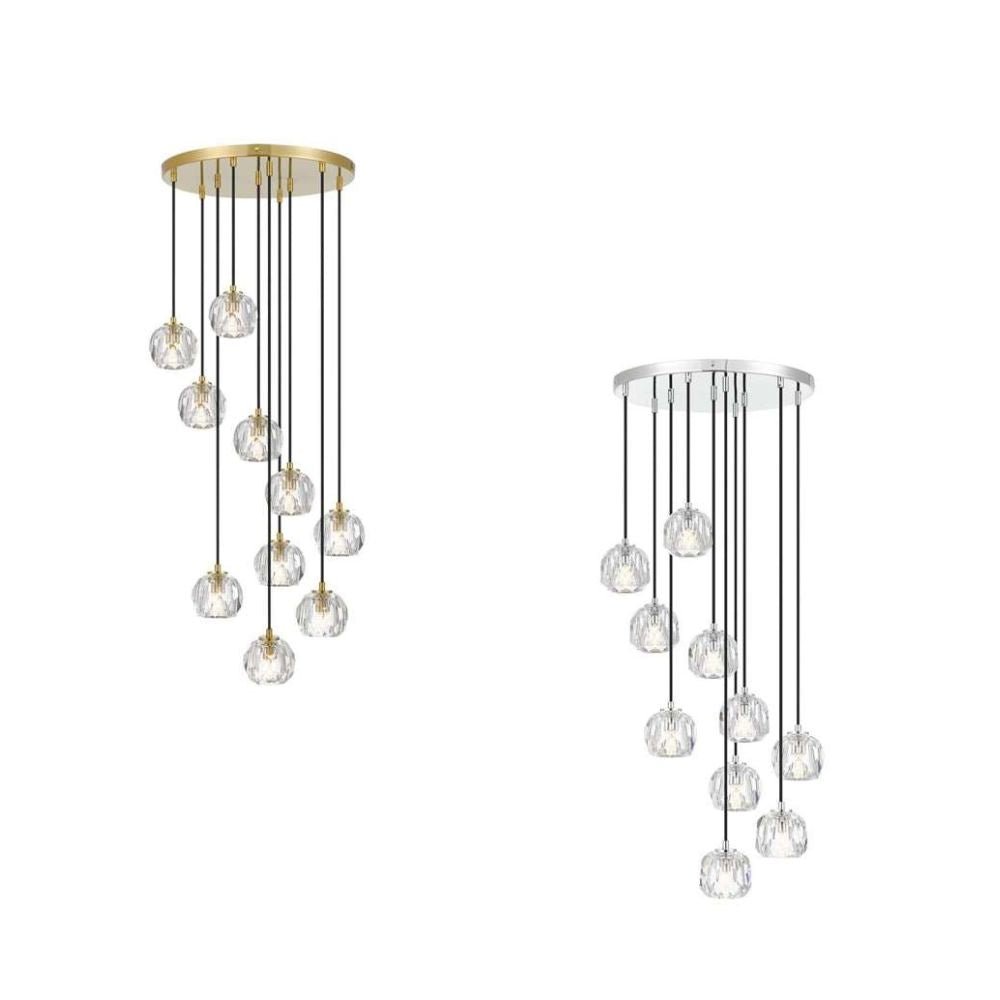 ZAHA - 30W Replaceable G9 LED 10 Light Pendant - 3000K - Mases LightingTelbix