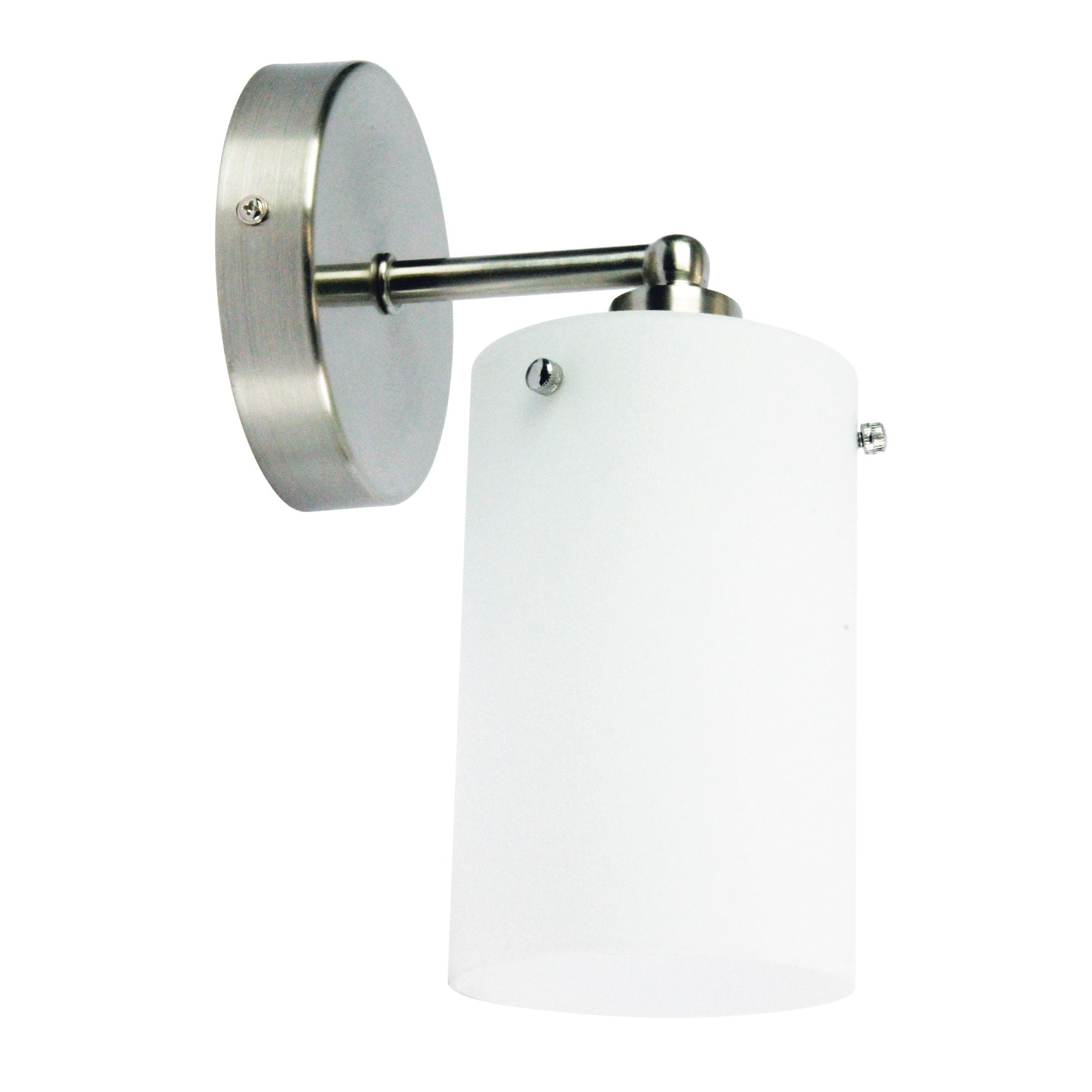 Zest 1 Light Wall Light Brushed Chrome & White - OL69217/1BC - Mases LightingOriel Lighting