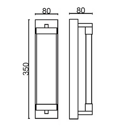 3A 12W LED WALL LIGHT (ST11509-350-BK12WIP65)