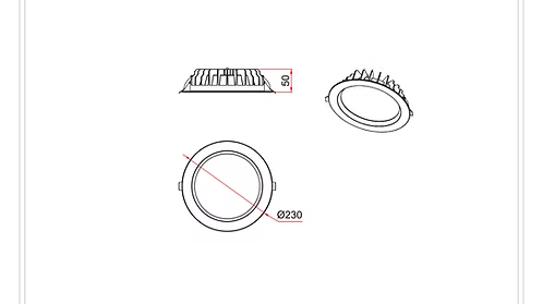 3A 30W COB Downlight DL3005 3-CCT