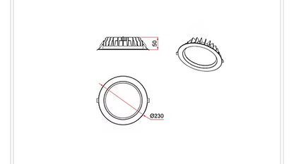 3A 30W COB Downlight DL3005 3-CCT