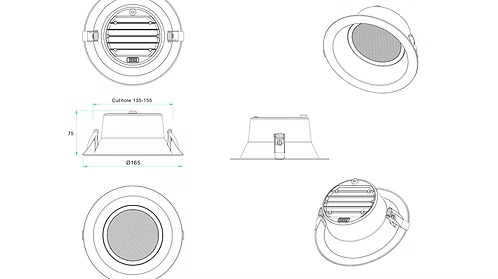 3A DL2008 20W Led Downlight Antiglare