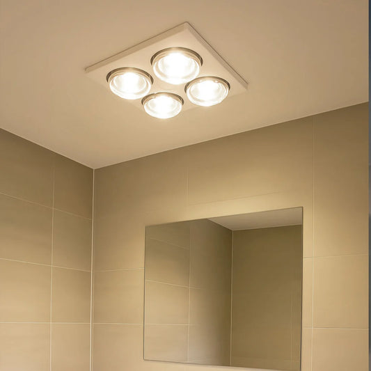 Brilliant White Horizon 4 Light Bathroom Mate