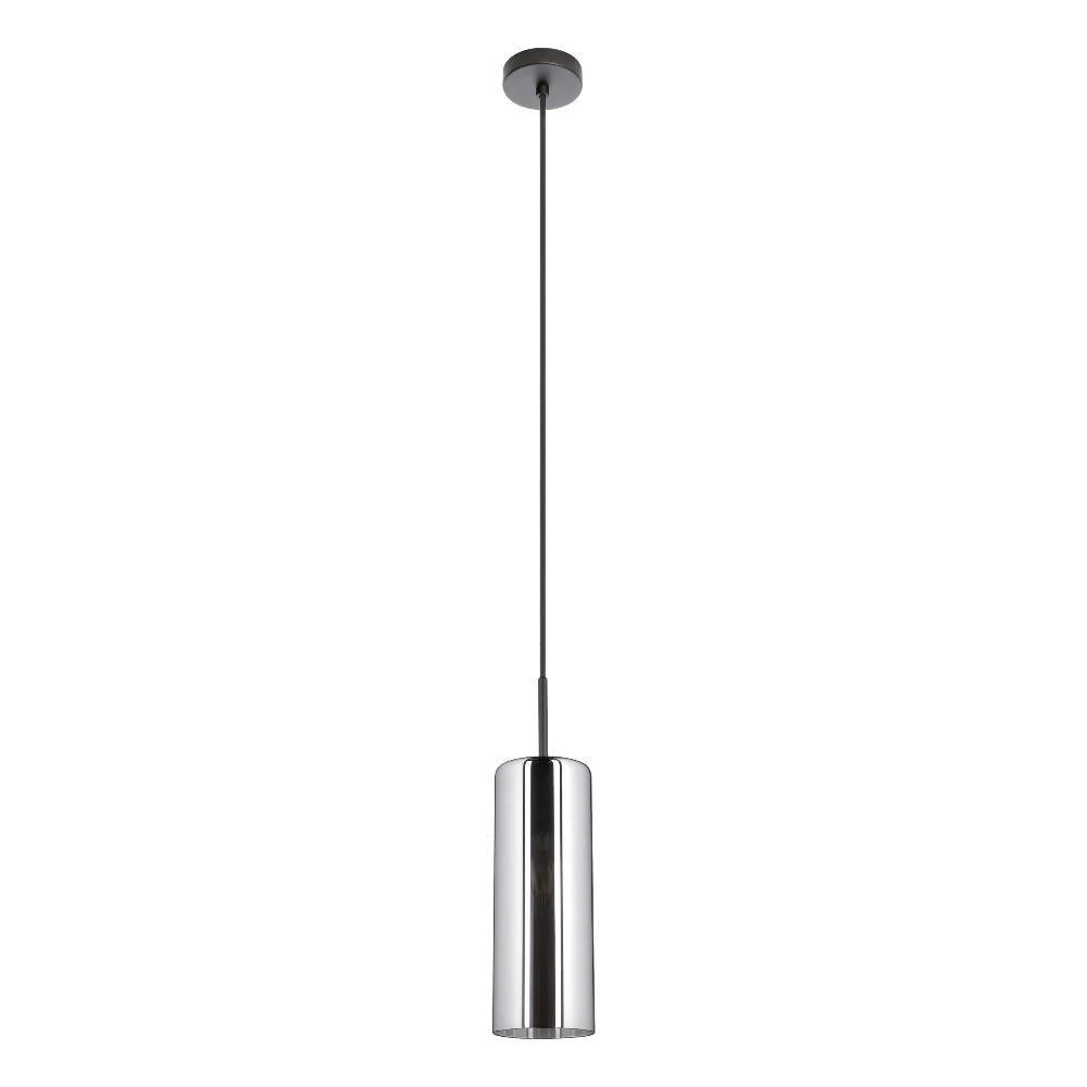 Eglo Selvino 1 Light Pendant Black Transparent - 205159N