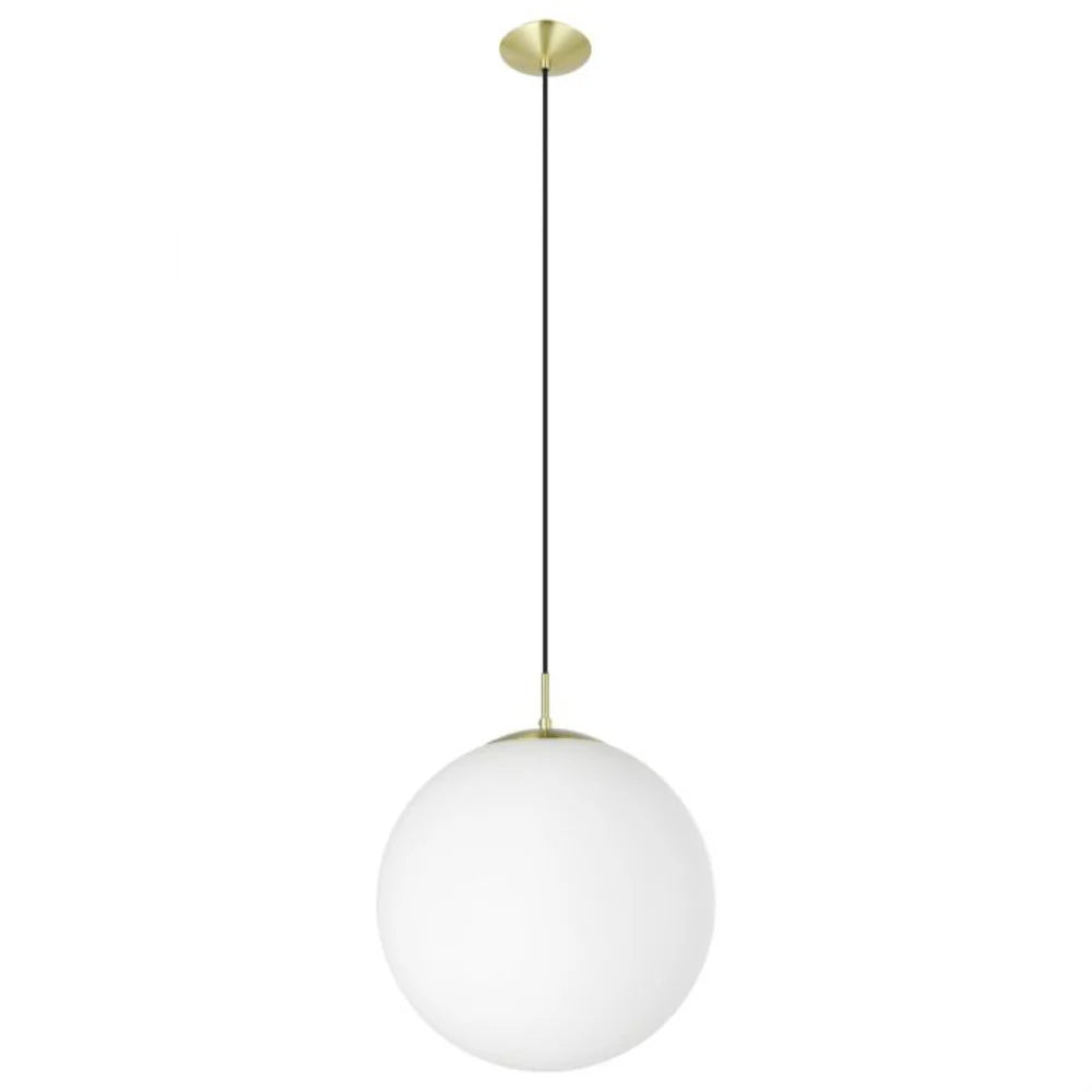 Eglo Rondo 1 Light Pendant Brass-matt Steel- 205244