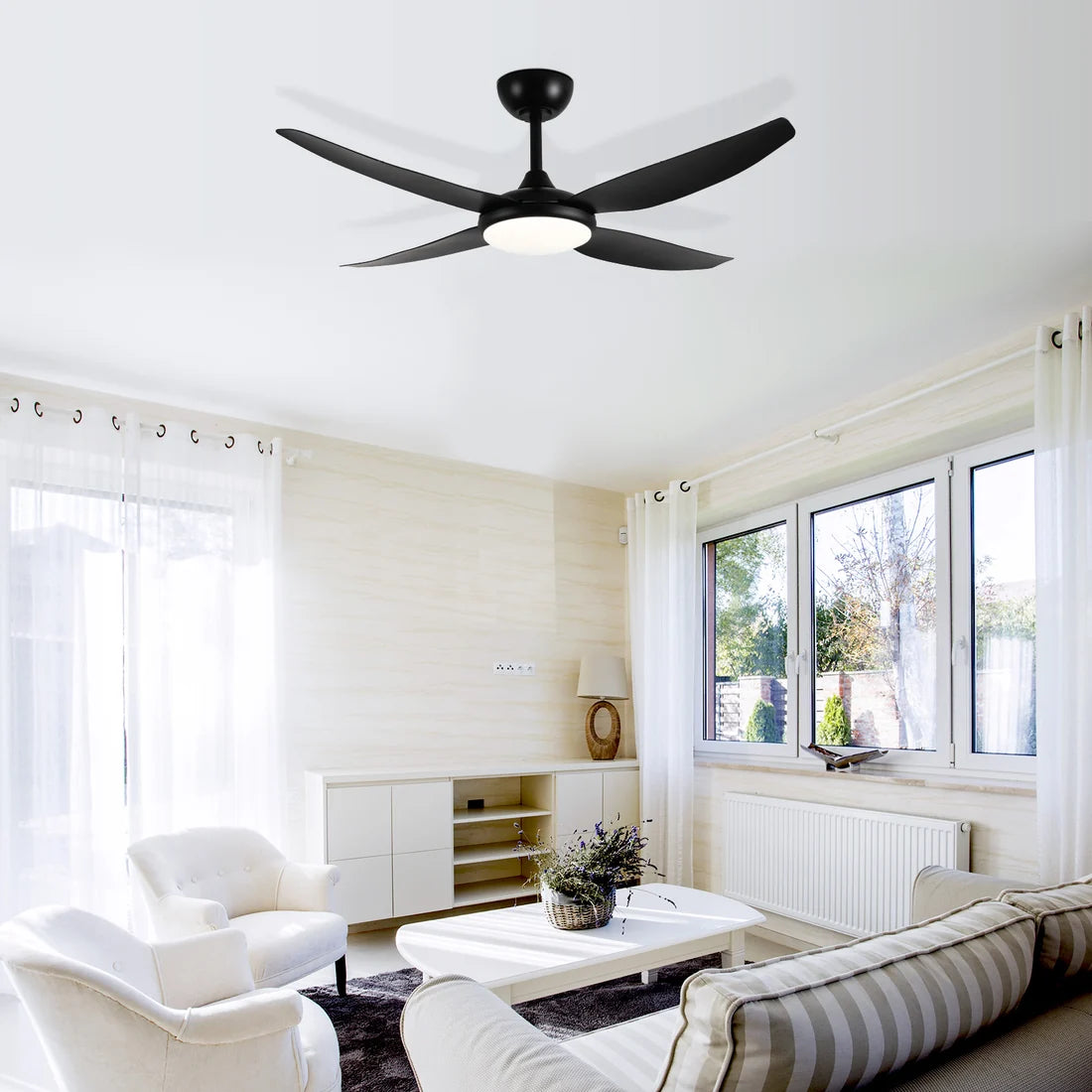 Brilliant Amari Series II 4-Blades 52'' DC Ceiling Fan With of Without Light
