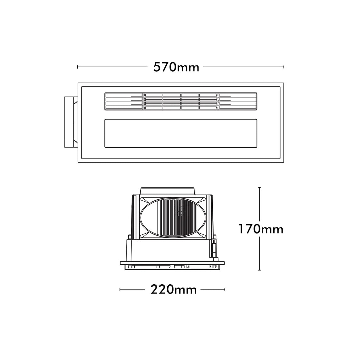 Brilliant White Nevada 4-In-1 Bathroom Heater