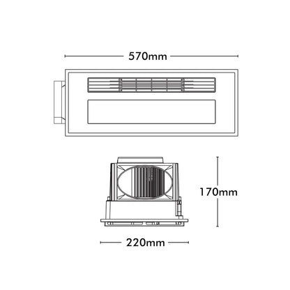 Brilliant White Nevada 4-In-1 Bathroom Heater