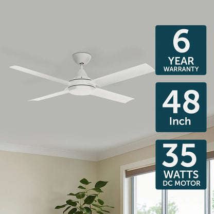 Brilliant Cairns 48" DC Ceiling Fan With of Without Light