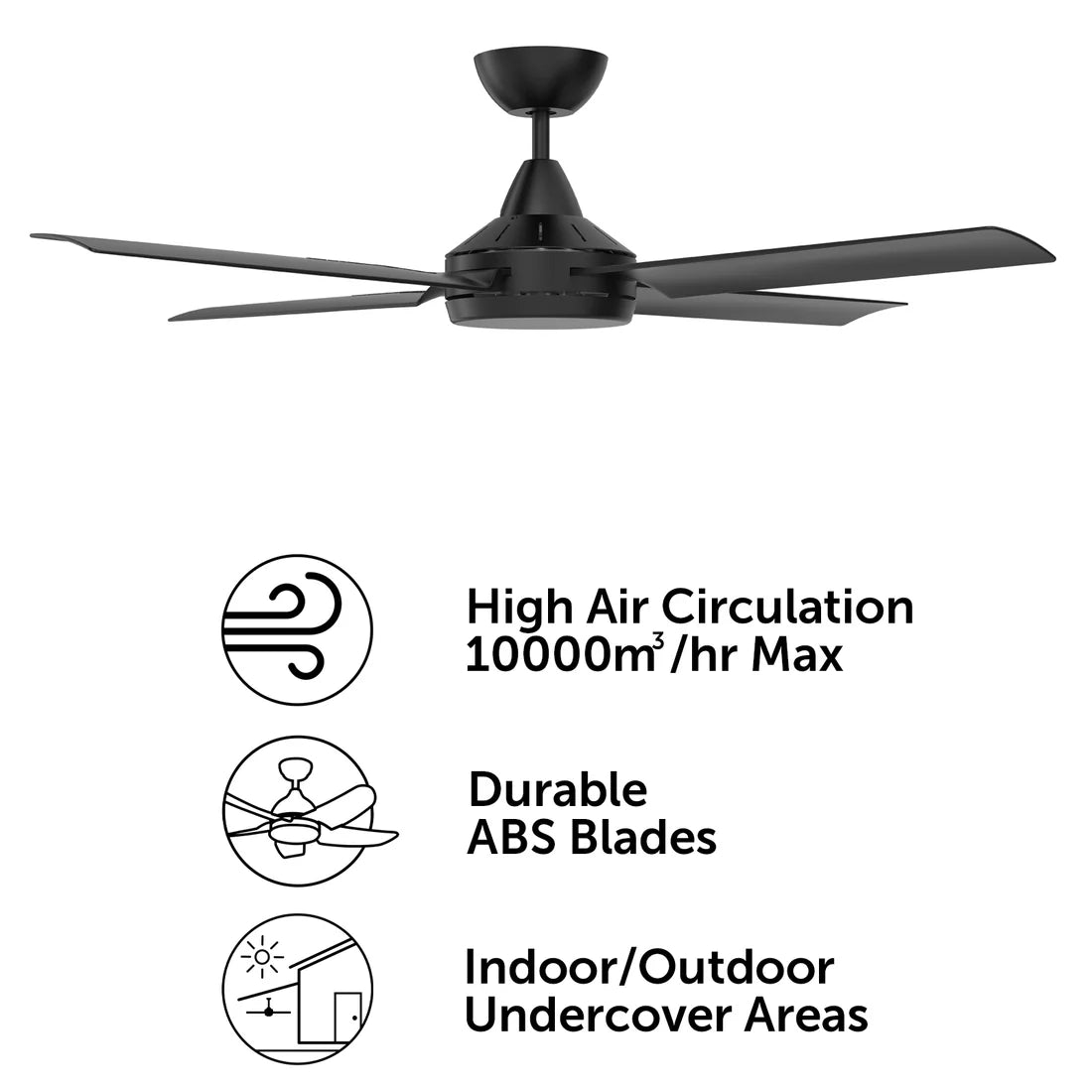 Brilliant Cairns 48" DC Ceiling Fan With of Without Light