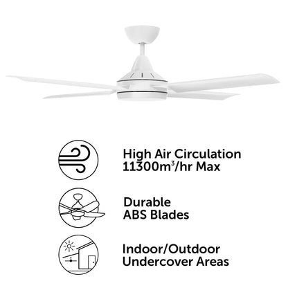 Brilliant Cairns 52" DC Ceiling Fan With of Without Light