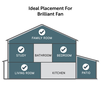 Brilliant Cairns 52" DC Ceiling Fan With of Without Light