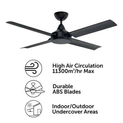 Brilliant Cairns 52" DC Ceiling Fan With of Without Light
