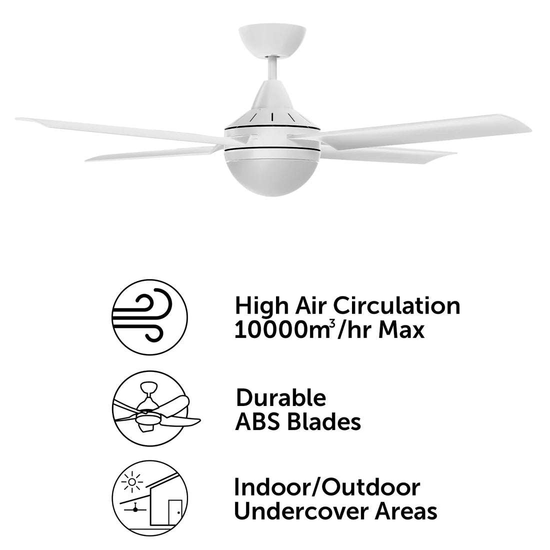 Brilliant Cairns 48" DC Ceiling Fan With of Without Light