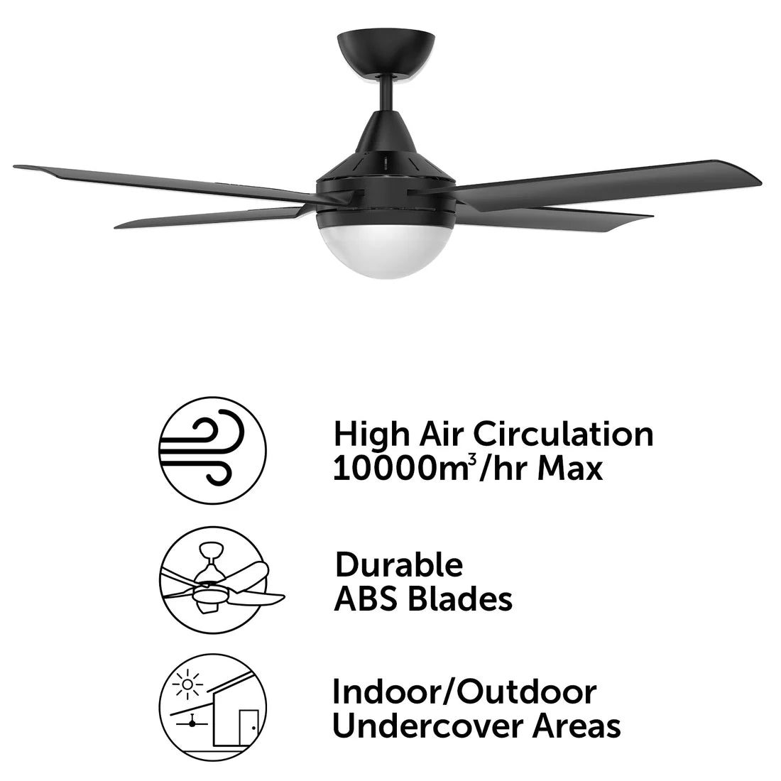 Brilliant Cairns 48" DC Ceiling Fan With of Without Light