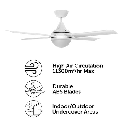 Brilliant Cairns 52" DC Ceiling Fan With of Without Light