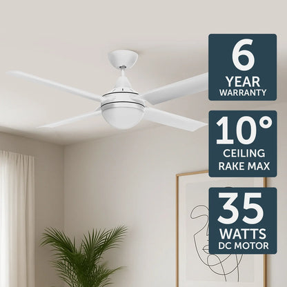 Brilliant Cairns 52" DC Ceiling Fan With of Without Light