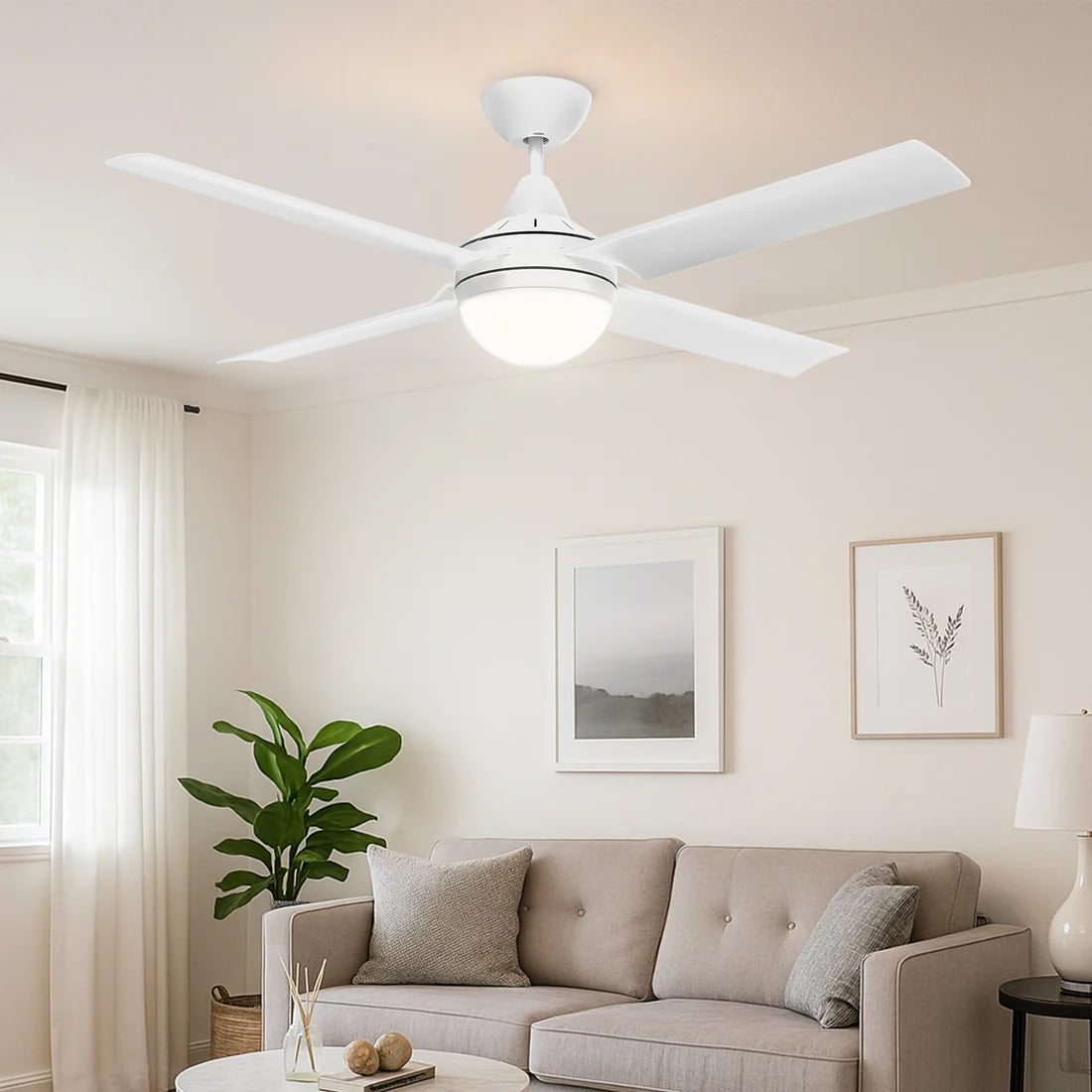 Brilliant Cairns 52" DC Ceiling Fan With of Without Light