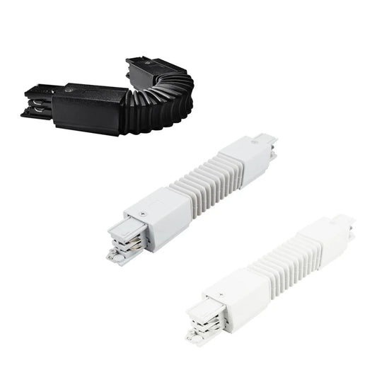 3 Circuit Track Flexible Joiner in Black, Silver or White - Mases LightingTrend Lighting