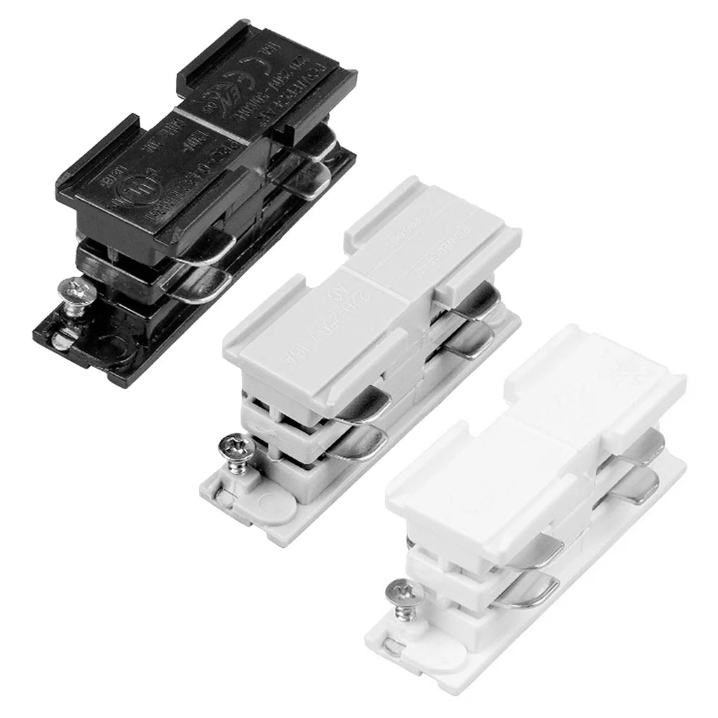 3 Circuit Track Straight Connector in Black, White or Silver - Mases LightingTrend Lighting