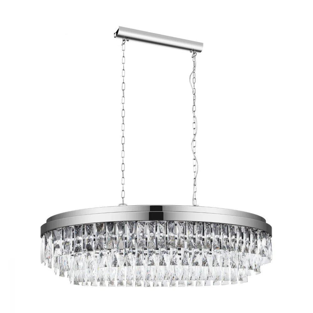 Eglo Valparaiso 10 Light Pendant Chrome & Crystal - 39494