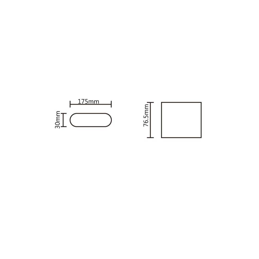 3A Lighting Ultra Slim Wall Light Tri Colour | Down only (ST363)