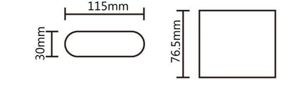 3A Lighting ST362 down-only wall light, IP54, 3000K/4000K/5000K — Mases Lighting