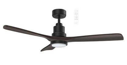 42" Mallorca Mini DC Ceiling Fan Matt Black/Walnut, with Light MMDC1033 Martec Lighting - Mases LightingMartec