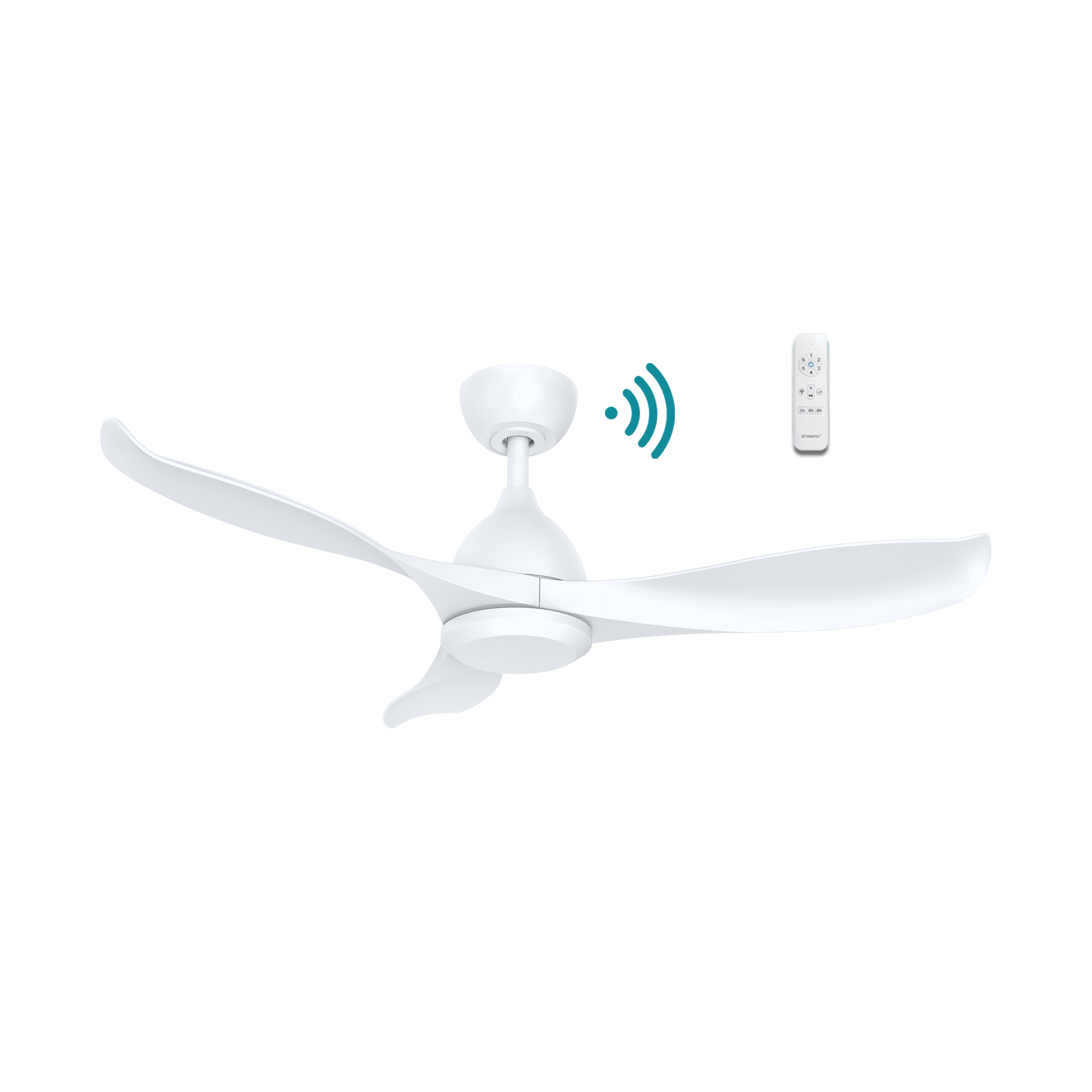 42" Scorpion DC Ceiling Fan Matt Black or Matt White MSDC103 by Martec - Mases LightingMartec