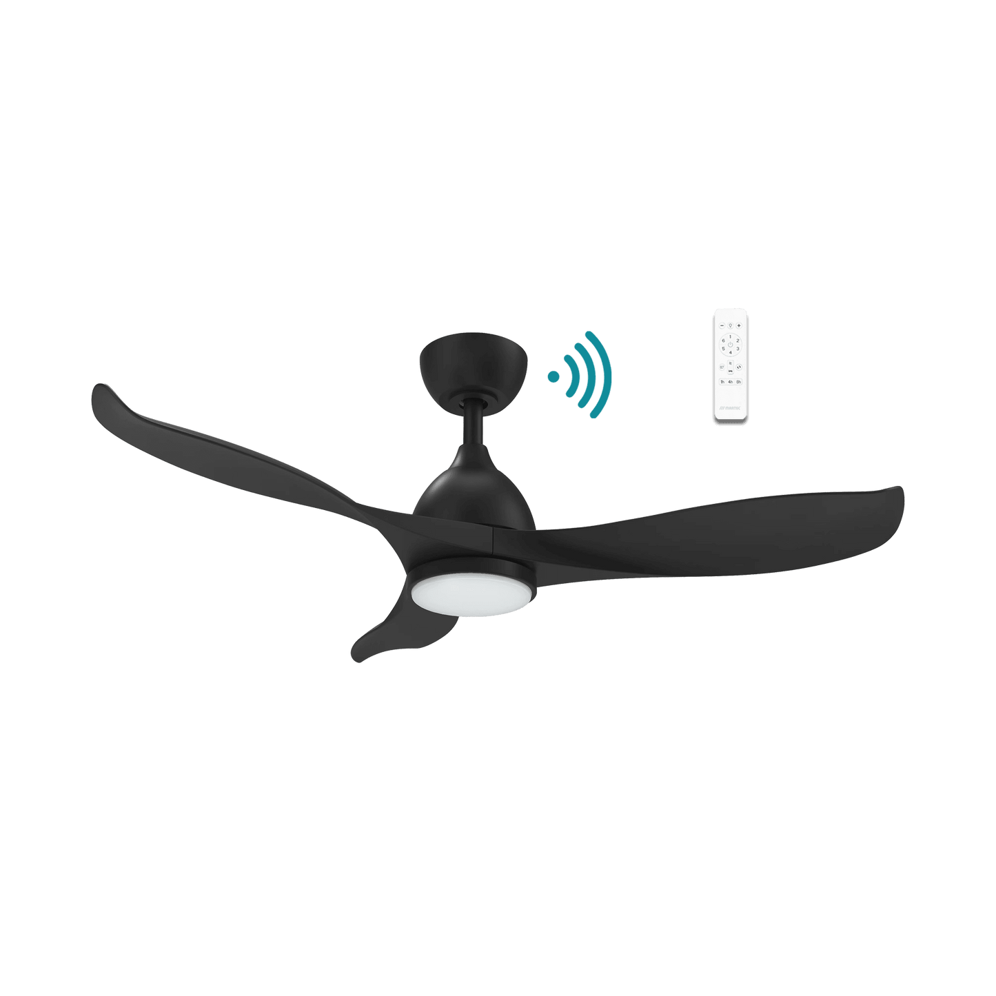 42" Scorpion DC Ceiling Fan Matt White or Matt Black with Light MSDC1033 Martec Lighting - Mases LightingMartec