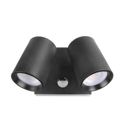 PHL4282SQ Lux 16W x2 Double LED Floodlight with Sensor in White or Black