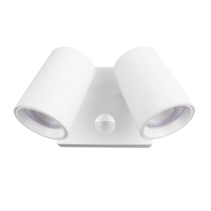 PHL4282SQ Lux 16W x2 Double LED Floodlight with Sensor in White or Black