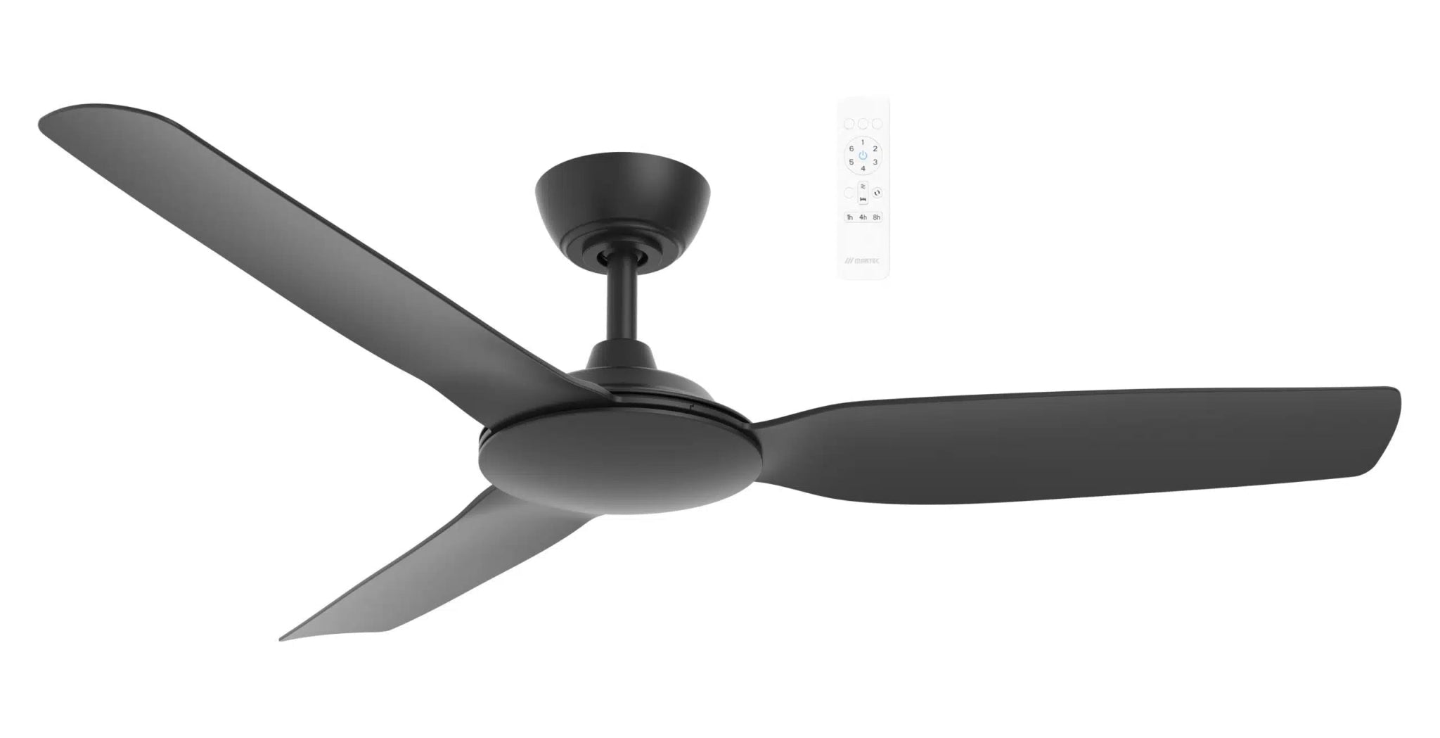 48" or 52" Viper DC Ceiling Fan Matt White or Matt Black 3 Blade by Martec Lighting