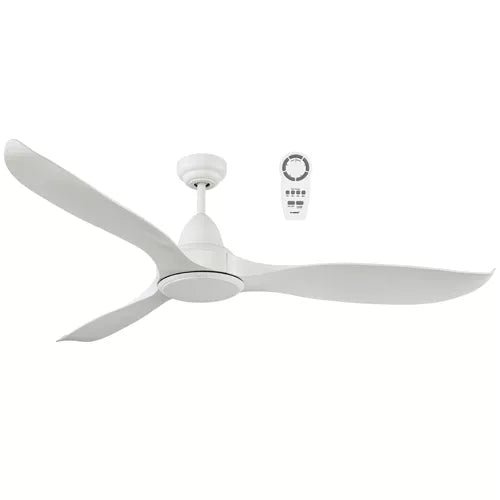 52" (1320mm) Wave DC Ceiling Fan White Remote Control by Martec - Mases LightingMartec