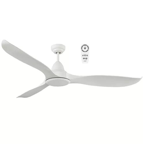 52" (1320mm) Wave DC Ceiling Fan With CCT 18w LED Light & 3 ABS Blade by Martec - Mases LightingMartec