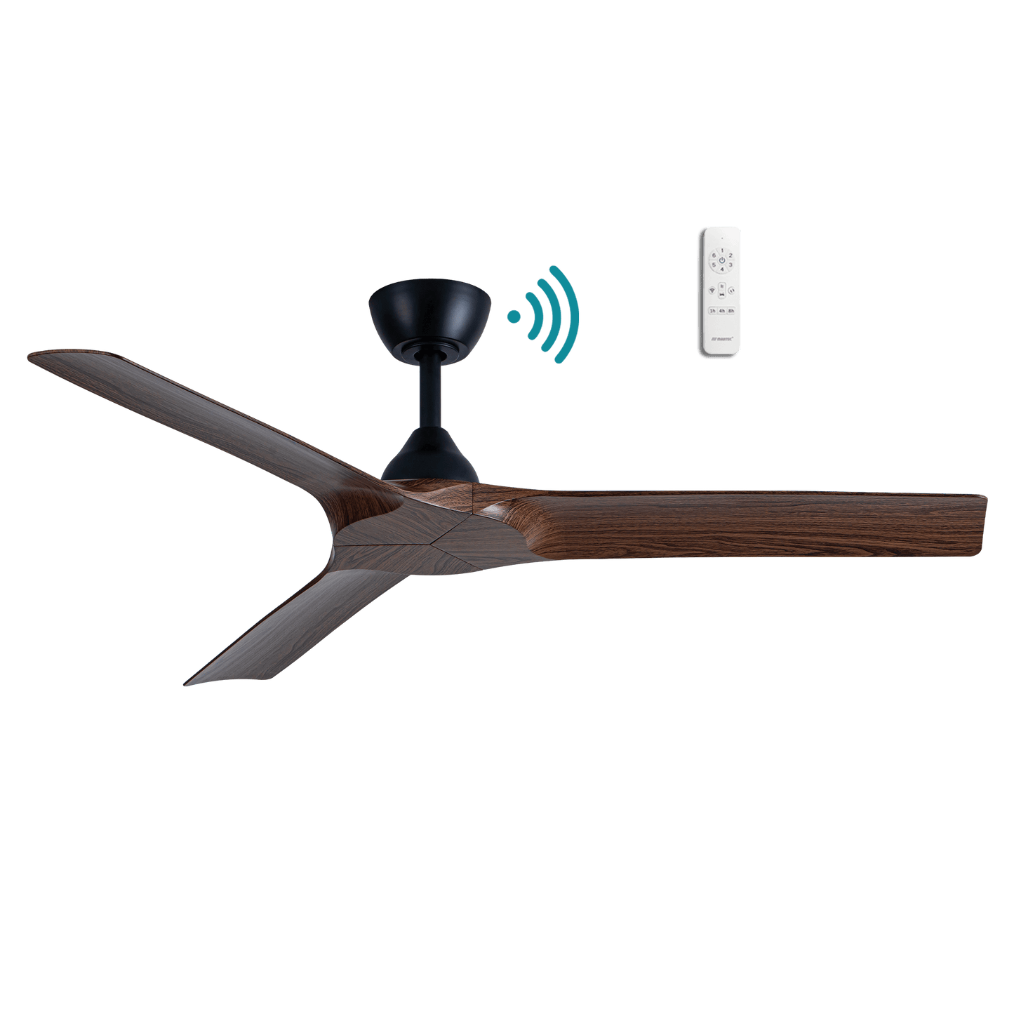 52” Alpine Smart DC Ceiling Fan Black/Walnut, White, Pewter/Charcoal MDCA133 Martec Lighting - Mases LightingMartec