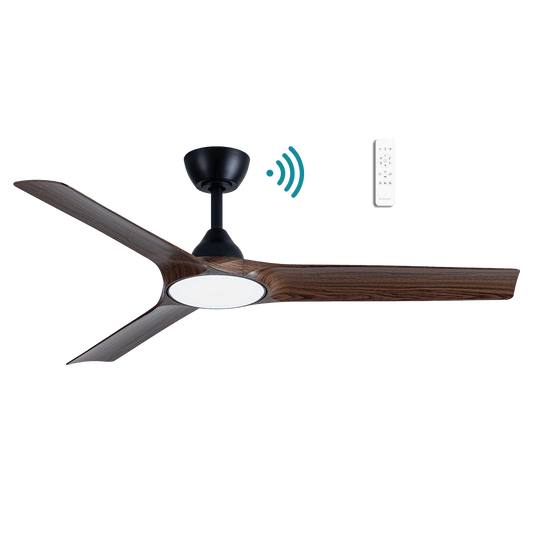 52” Alpine Smart DC Ceiling Fan Black/Walnut, White, Pewter/Charcoal with Light MDCA1333 | Martec Lighting - Mases LightingMartec